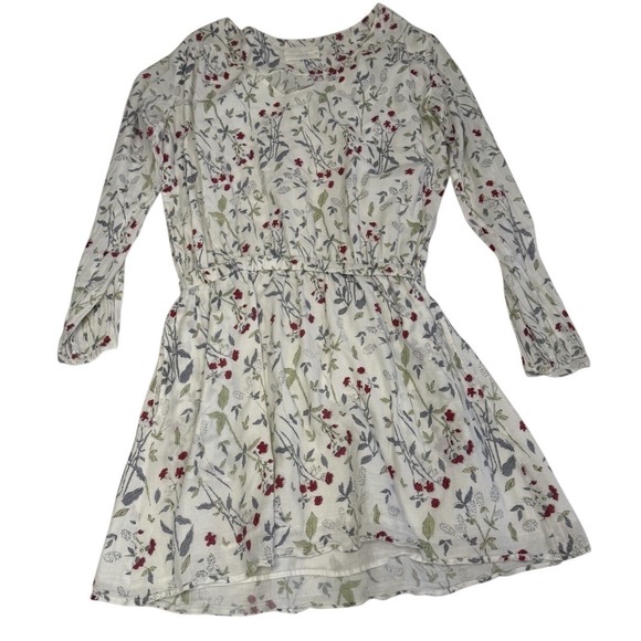 Capsule Collection by Juliette India Floral Mini Dress V Neck Long Sleeve Sz M